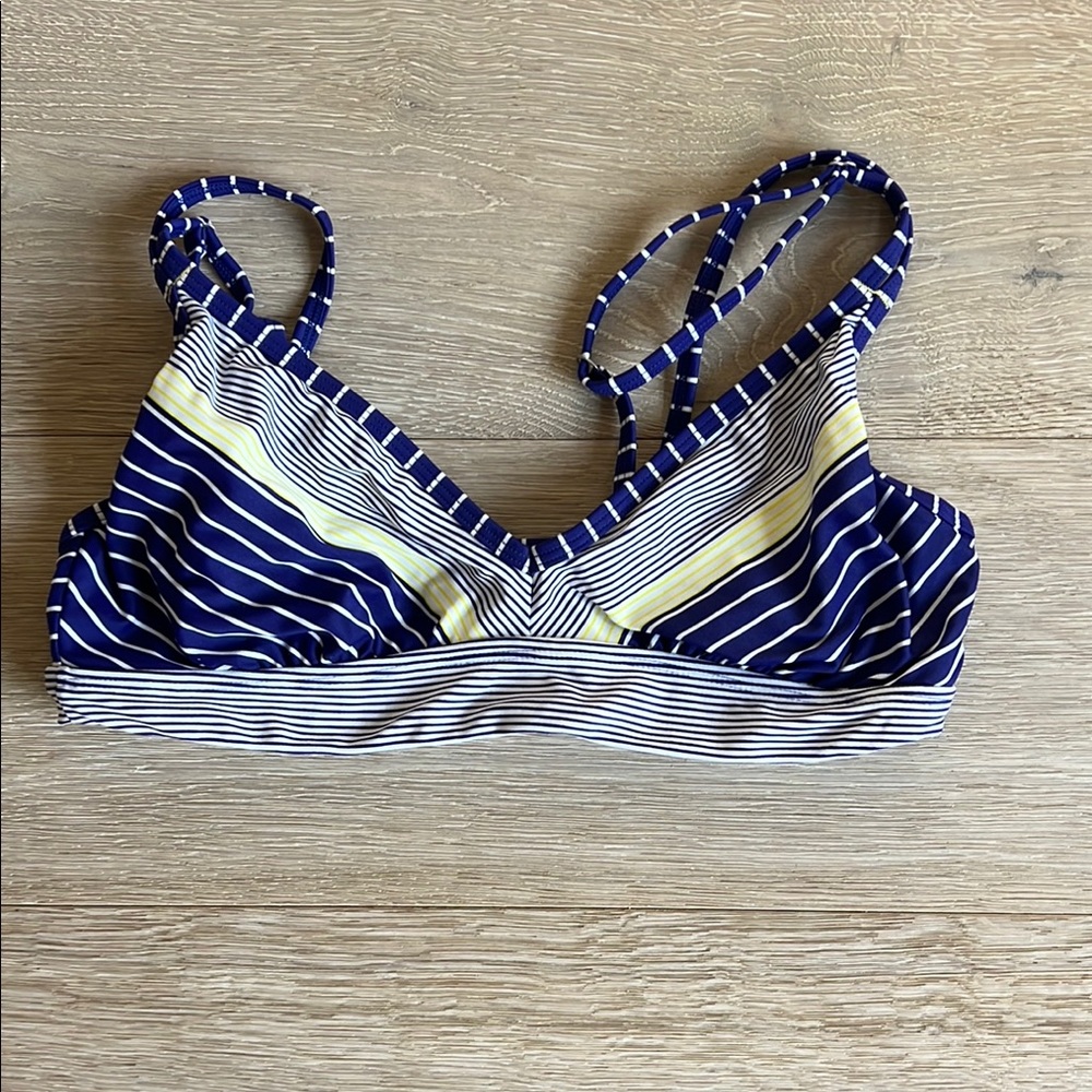 Athleta Striped Bikini Top. Size 36 b/c